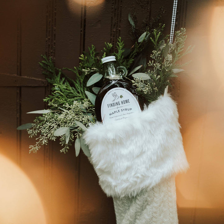 100% Pure Organic Maple Syrup - 12 oz Decorative Glass