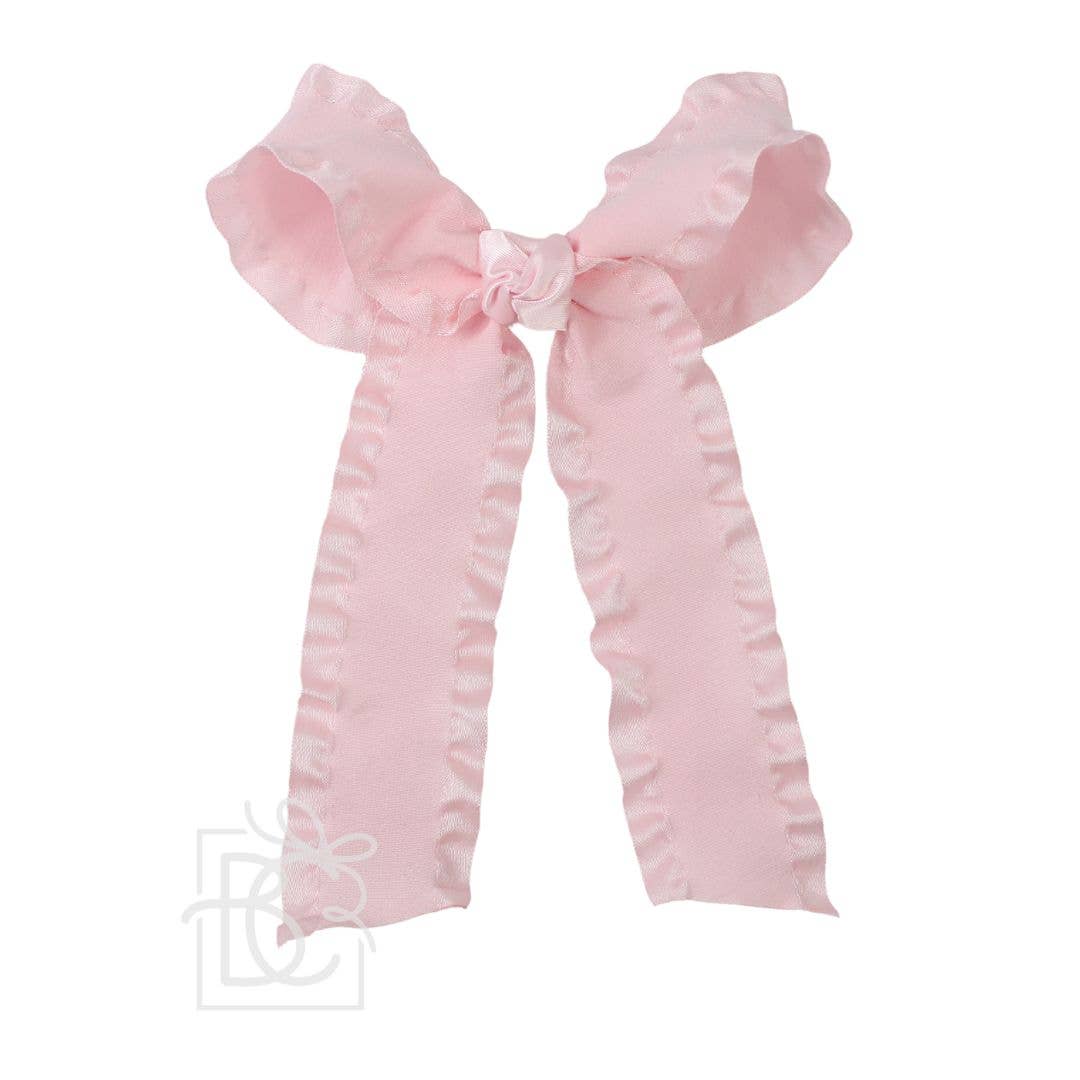 Double Ruffle Tail Bow on Alligator Clip