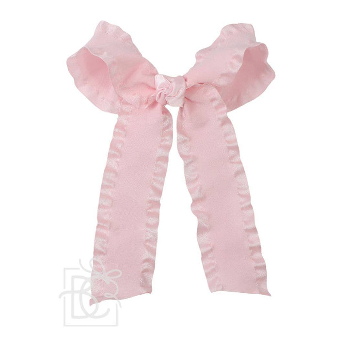 Double Ruffle Tail Bow on Alligator Clip