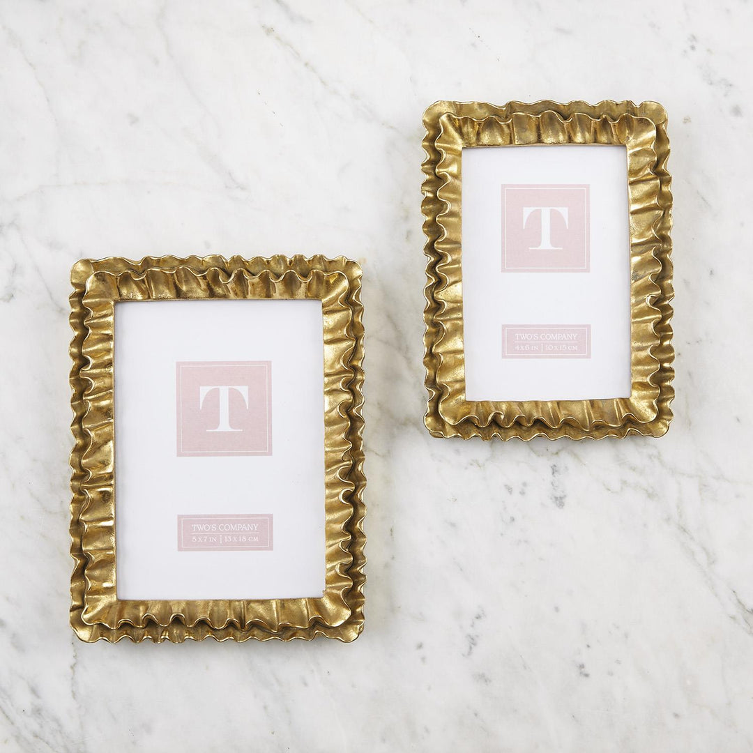 Gold Ruffles Photo Frame