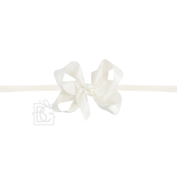 1/4" PANTYHOSE HEADBAND W/SATIN BOW