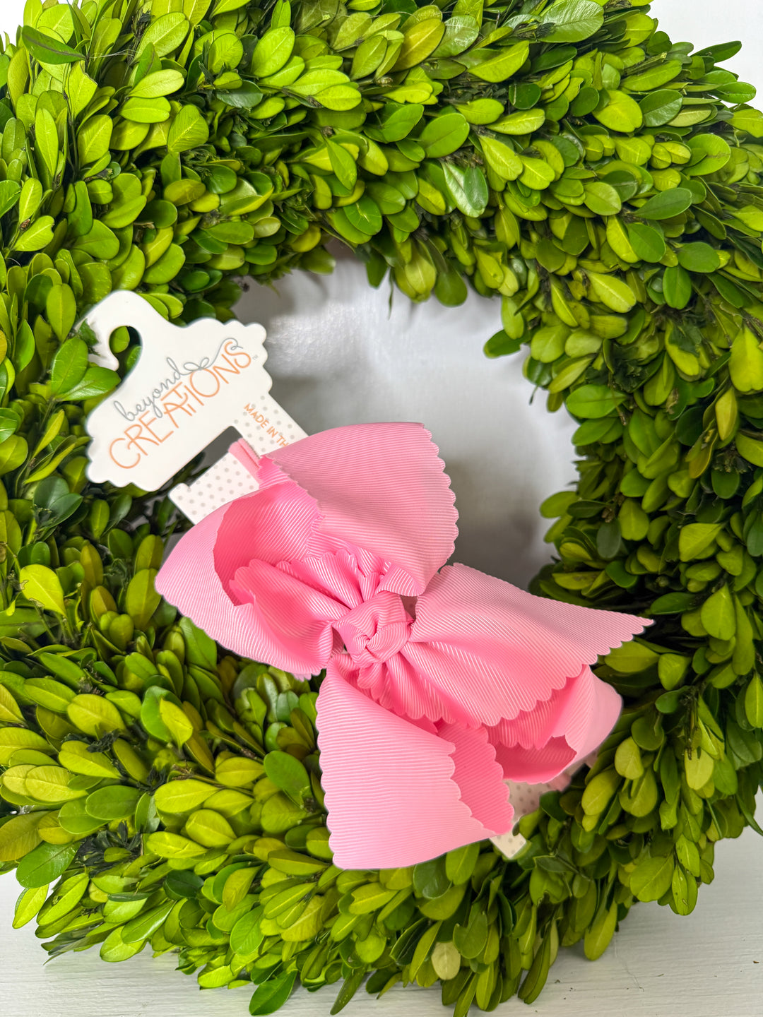 1/4" Nylon Headband W/Scalloped Bow 5.5"