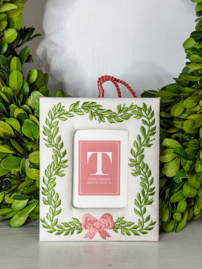 Holiday Memories 2 1/4" x 3" Embroidered Photo Frame Ornament