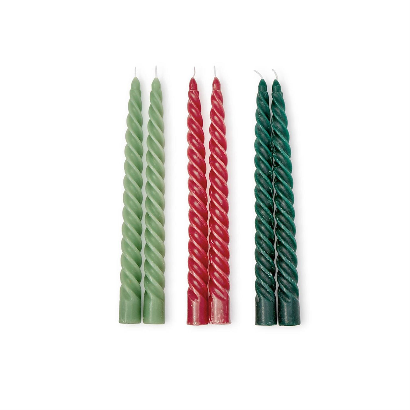 Set of 2 Twist Taper Candles In Gift Box