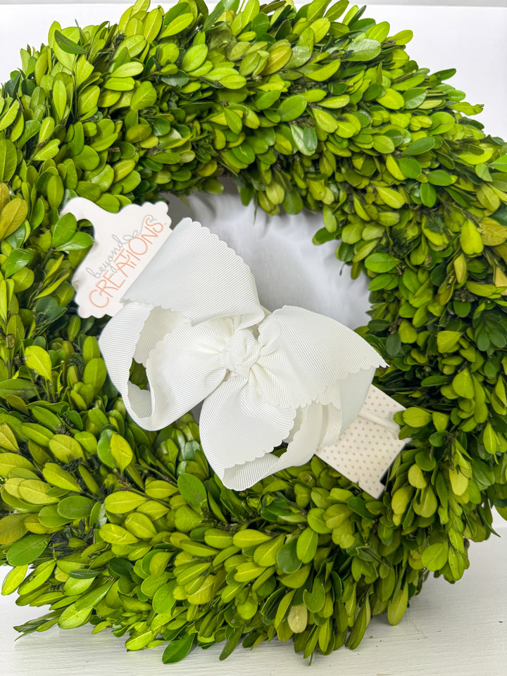 1/4" Nylon Headband W/Scalloped Bow 5.5"