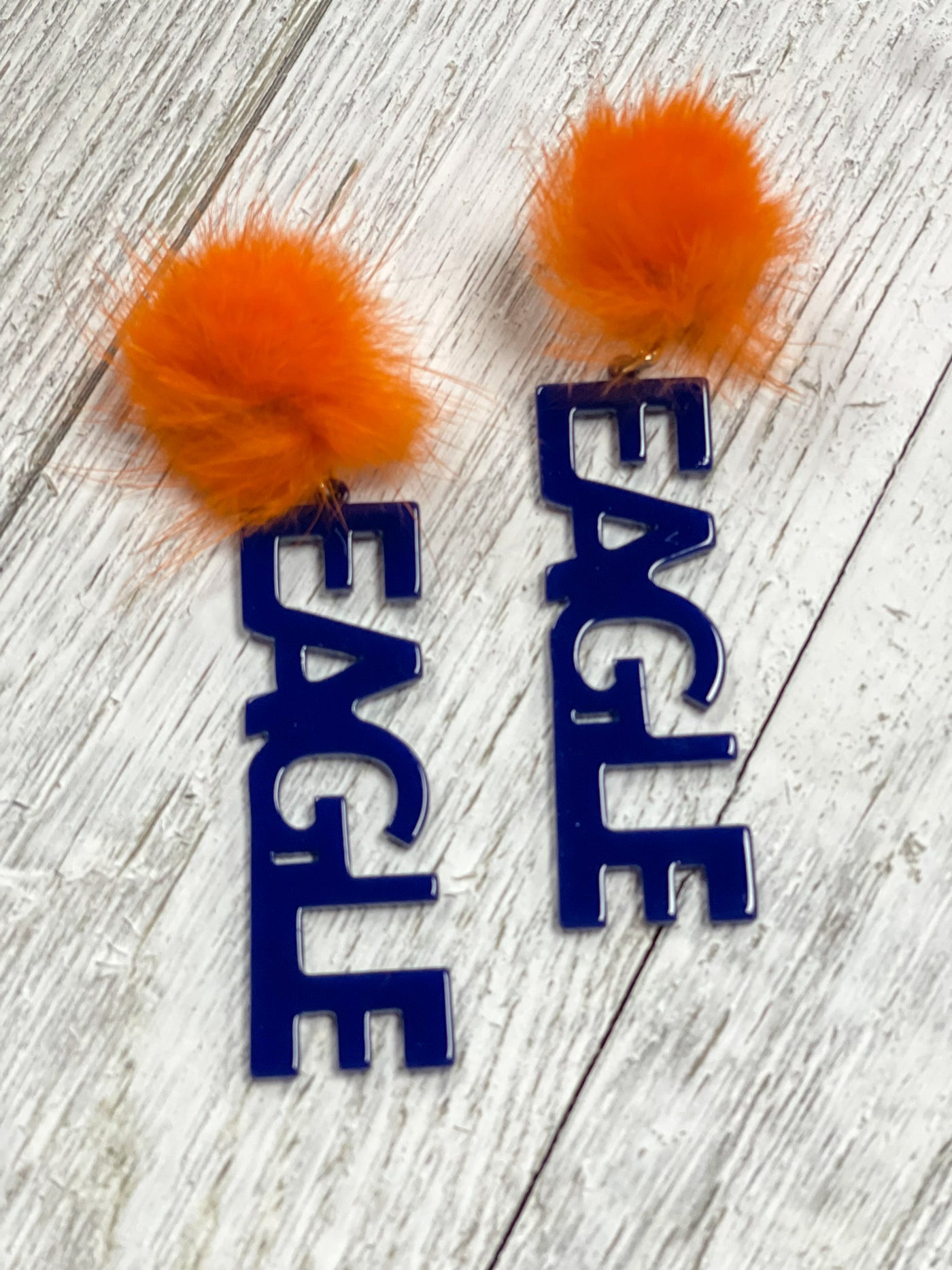 Auburn Game Day Pom Pom Earrings