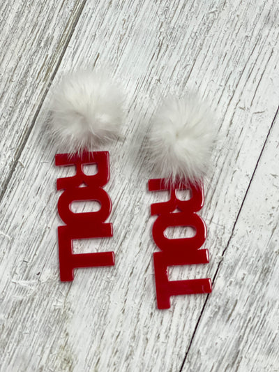 Alabama Game Day Pom Pom Earrings