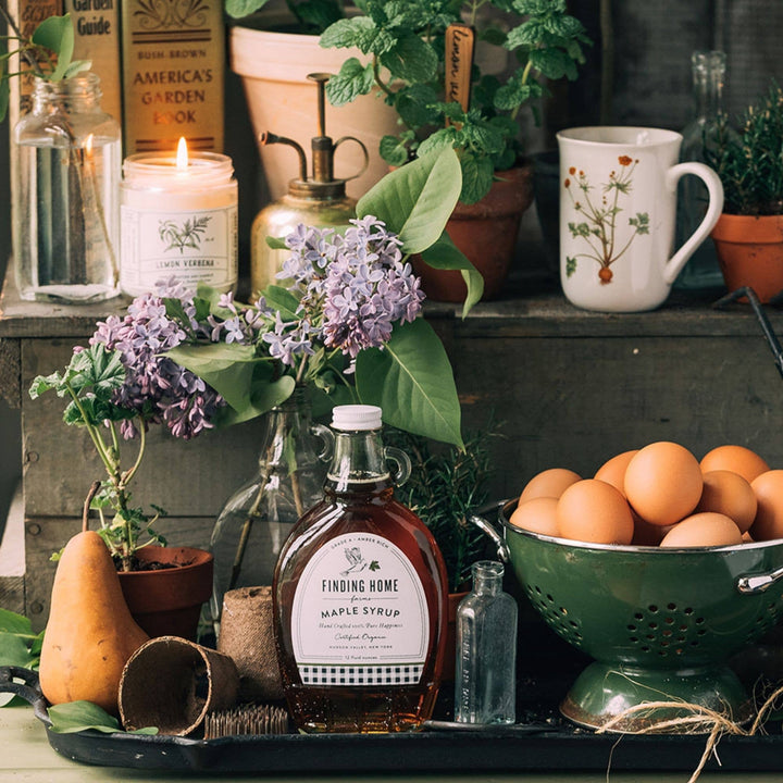 100% Pure Organic Maple Syrup - 12 oz Decorative Glass