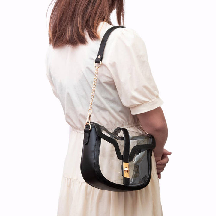 Clear Transparent Saddle Bag